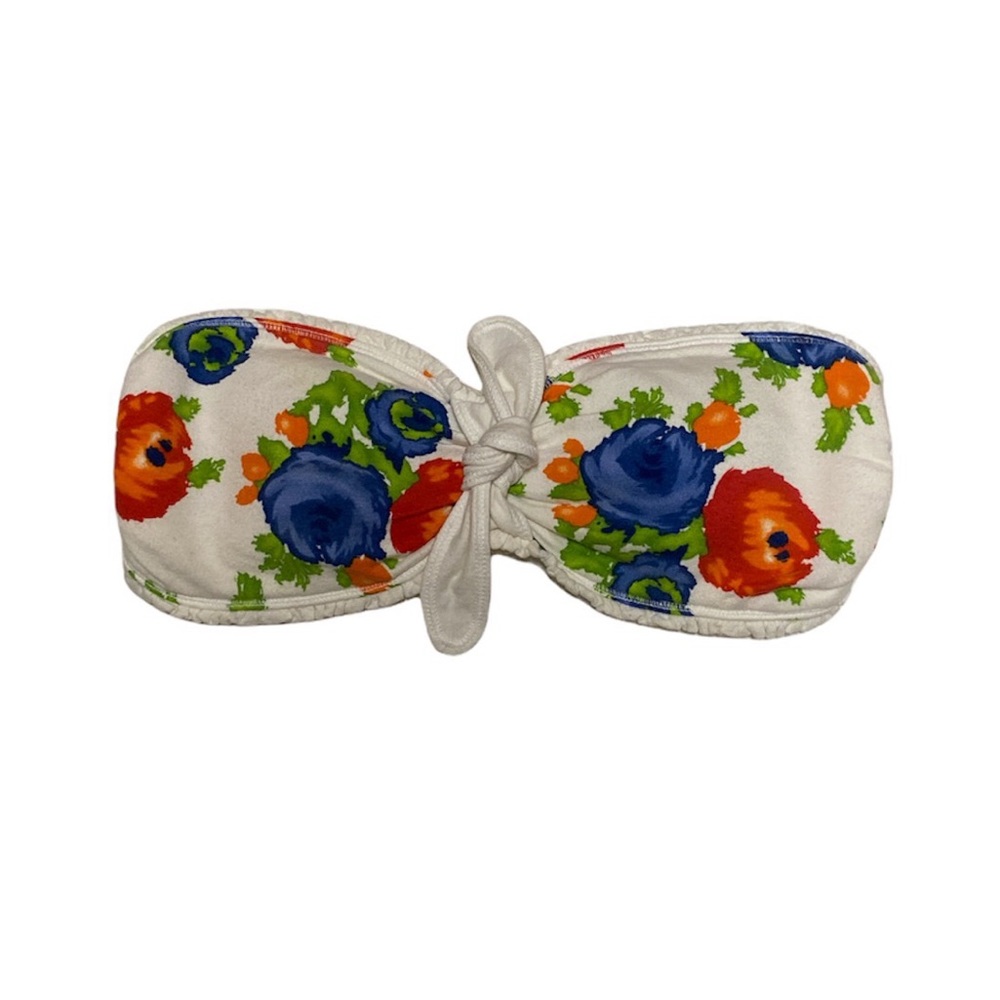 Hollister Bandeau Top Women’s XS/S White Floral Strapless Lightly Lined Bralette
